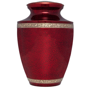 Blue Funeral Cremation Urn for Human Ashes - Hand Made in Brass - Suitable for Cemetery Burial or Niche - Large Size fits Remains of Adults up to 200 lbs - Torino Model