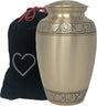 Embossed Bronze Cremation Urn - Adult Bronze Cremation Urn