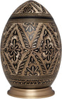 Black and Gold Cremation Urn by Liliane Memorials - Urns for Human Ashes Remains - Brass - Suitable for Funeral Cemetery Burial or Niche - Large Size for Adults up to 200 lbs - Egg Shape