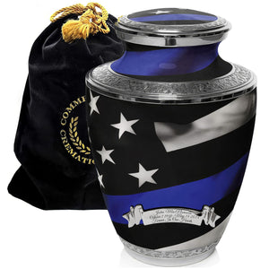 American Flag Cremation Urn for Ashes Adult Male - Beautifully Handcrafted Patriotic & Personalized Cremation Urns for Human Ashes Adult Man for Veteran or Patriot