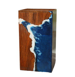 Epoxy Resin Wooden Urns for Human Ashes - Adult Male & Female Cremation Urns (Medium 9'X5.5, 180cu/in)