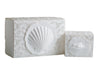 Favorite Place Biodegradable Shell Urn (Large), Eco-Friendly for Cremation or Water Burial (Metallic White K-103)