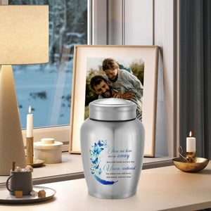 SOITIS Large Urns for Adult Male Female-Decorative Urns, Stainless Steel Funeral Keepsake for Ashes Remains Cremation Urn for Human Ashes for Women Man