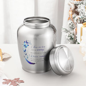 SOITIS Large Urns for Adult Male Female-Decorative Urns, Stainless Steel Funeral Keepsake for Ashes Remains Cremation Urn for Human Ashes for Women Man