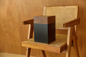 AspenStudio Black Walnut Wooden Cremation Urn for Human Ashes Handcrafted TSA Approved Urn by Aspen Studio