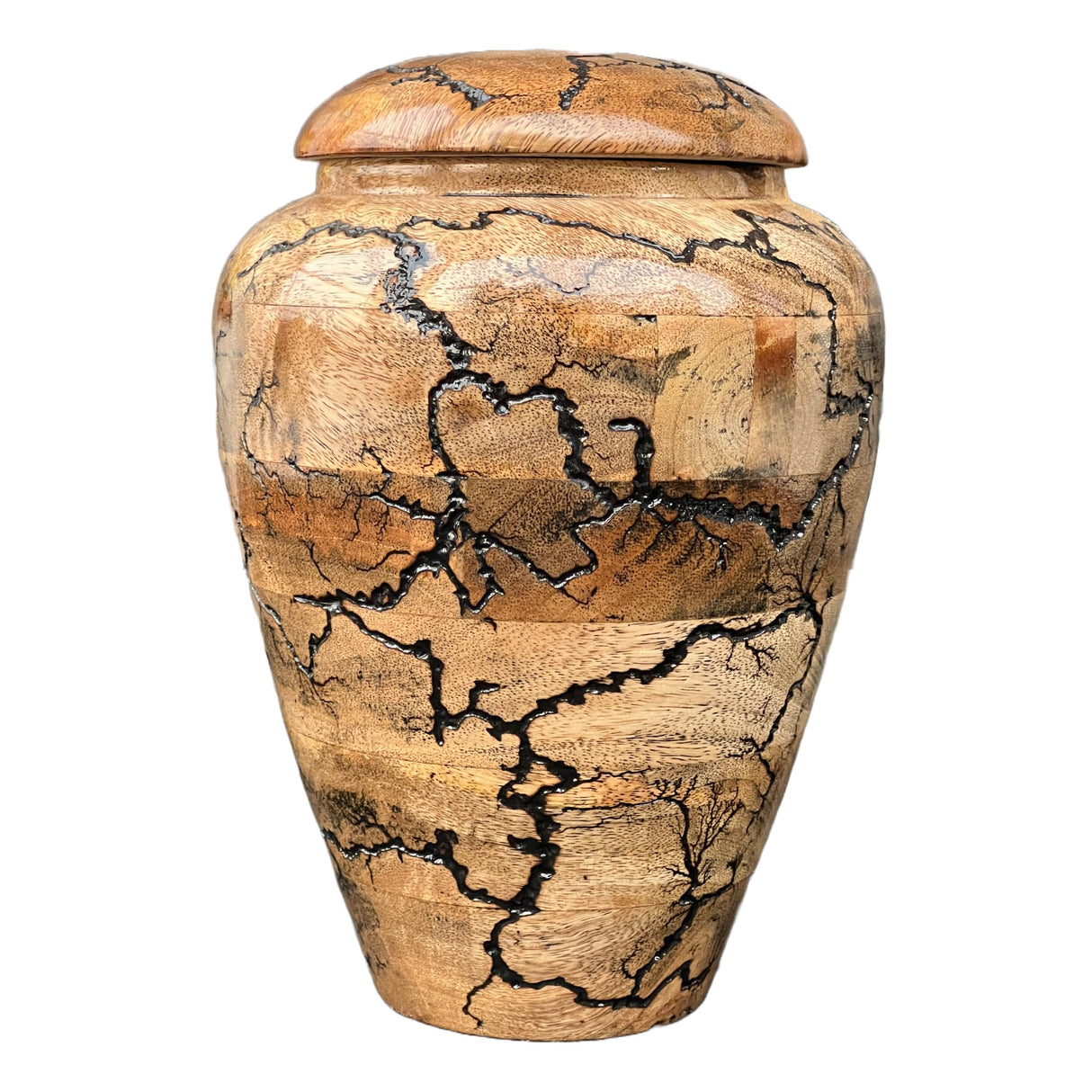 Large Wooden Cremation Urn – Handcrafted Memorial for Human Ashes, Adult Funeral Urn for Men & Women (Rosewood, Large (200Cu/Inches))
