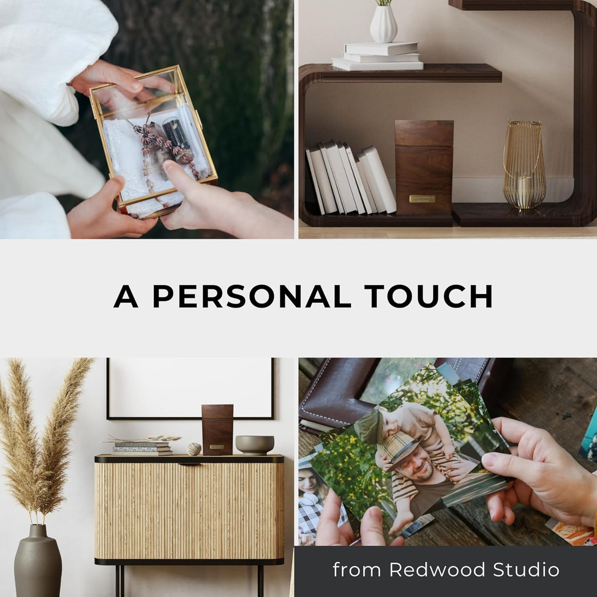 Wood Cremation Urn for Human Ashes | Large Urns Memorial Box for Adult Male | Handmade Funeral Keepsake Urn | Up to 220 lbs Cremains Capacity | Includes Bag and Engraving Plaques |