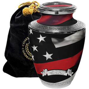 American Flag Cremation Urn for Ashes Adult Male - Beautifully Handcrafted Patriotic & Personalized Cremation Urns for Human Ashes Adult Man for Veteran or Patriot