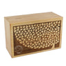 Wooden Box Funeral Cremation Urns for Human Ashes Adult Large - Burial Urns for Columbarium - Tree of Life Flying Bird (250 Cubic Inches, Twin Tree - Heart)