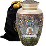 Glass Mosaic Cremation Urn for Ashes for Women - Personalized Cremation Urns for Human Ashes Adult Female Decorative Urns - Beautifully Handcrafted Glass Urn for Women