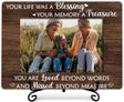 Memorial Picture Frame, Your Life Was A Blessing Photo Frame, Sympathy Gift For Loss Of Mother Father, In Memory of Loved One Bereavement Gifts, Home Office Remembrance Frame With Stand -01