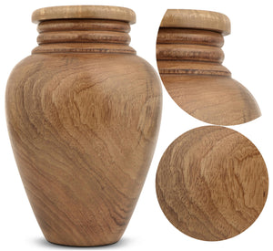 Decorative Burial Urn for Human Ashes Adult Female and Male 200+ Cubic Inches, Handcrafted Funeral Memorial Cremation Urn Affordable Urn for Human Ashes (Silver Black) ALPHA Living HOME