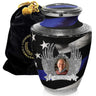 American Flag Cremation Urn for Ashes Adult Male - Beautifully Handcrafted Patriotic & Personalized Cremation Urns for Human Ashes Adult Man for Veteran or Patriot