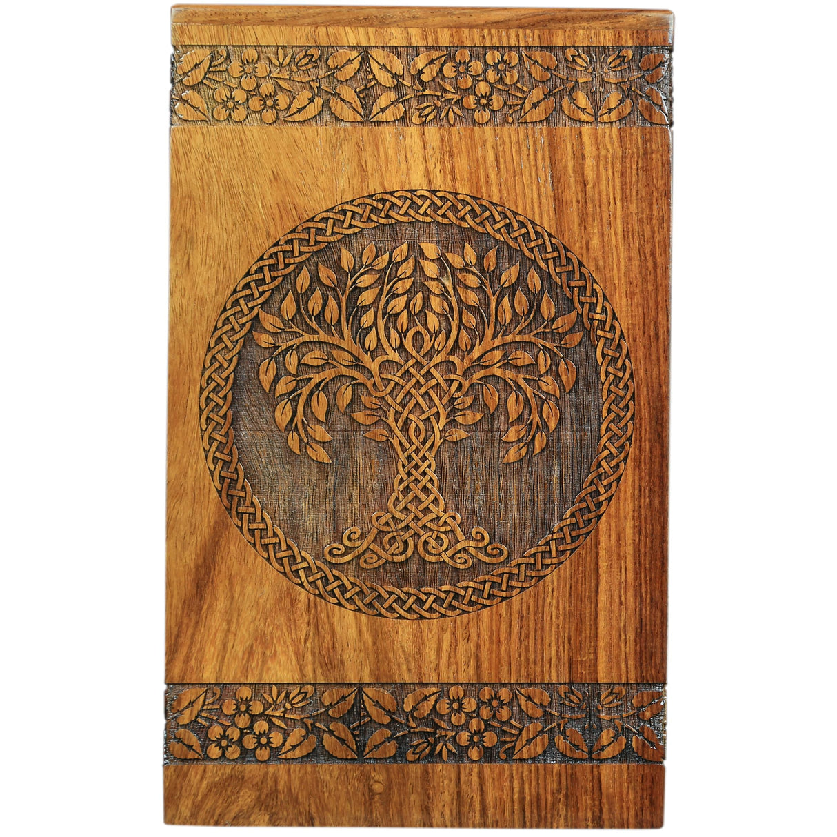 Wooden Cremation Urn for Ashes - Tree of Life Urns, Elegant Funeral and Memorial Urn for Adults, Children, Pets, and Loved Ones, Keepsake Urns for Smaller Remembrances (Medium 180 Cubic inches)