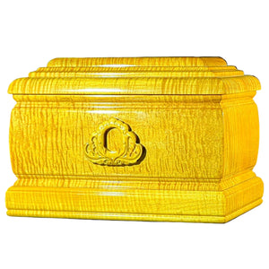 Golden Silk Wood Urn – Premium
