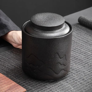 Black Ceramic Human Ashes Keepsake Urns