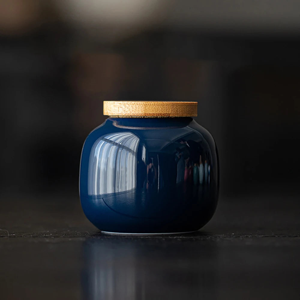 Blue Elegant Ceramic Pet Ashes Urns