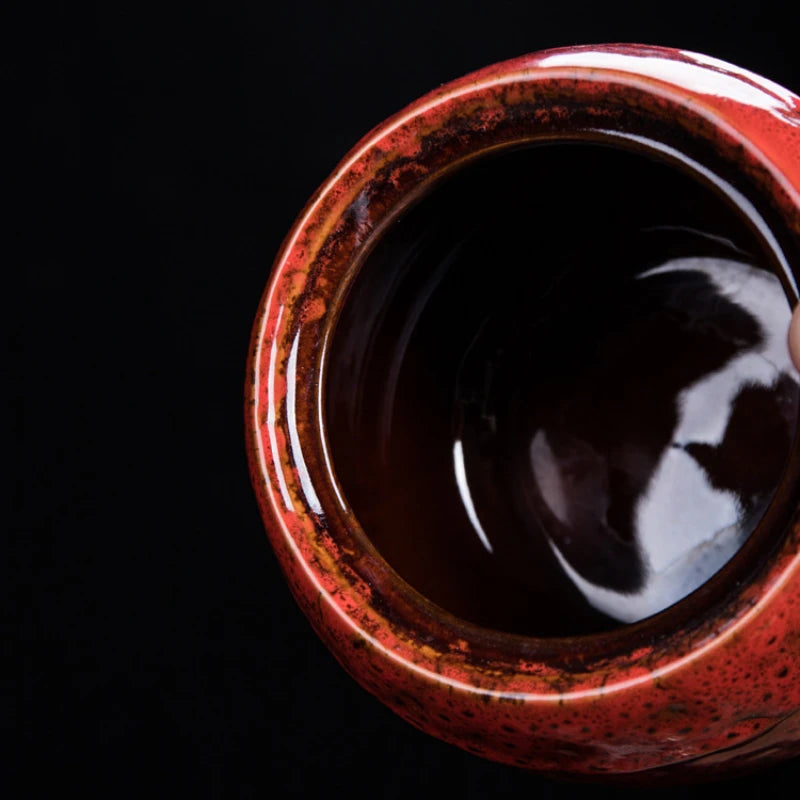 Red Porcelain Keepsake Urns for Ashes