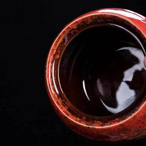 Red Porcelain Keepsake Urns for Ashes