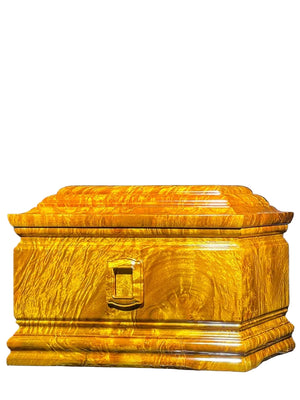 Golden Silk Wood Urn – Premium