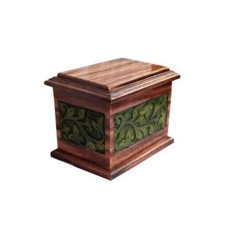 Black Wooden Urn for Human Ashes