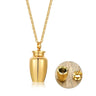 Gold Mini Cinerary Urns Necklace Pendant