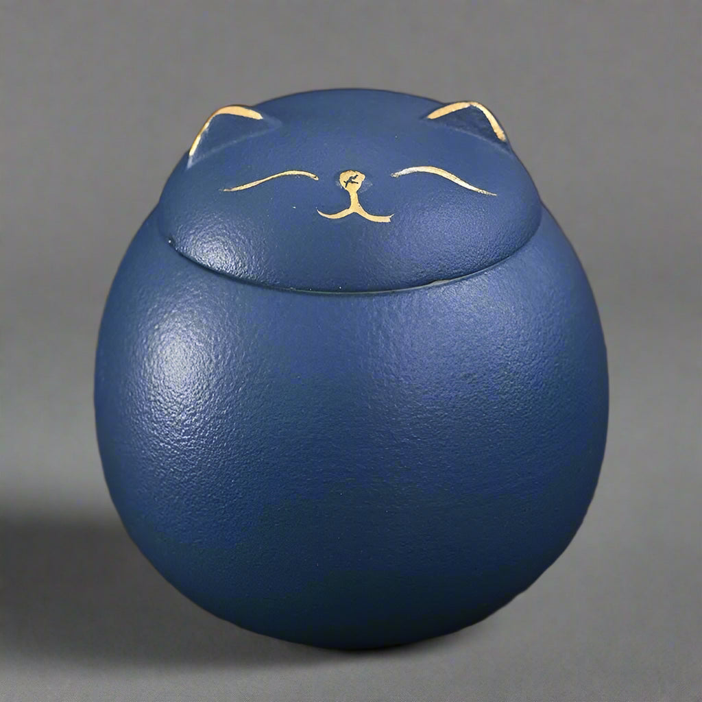 Blue Color Pet Ashes Ceramic Funeral Urns