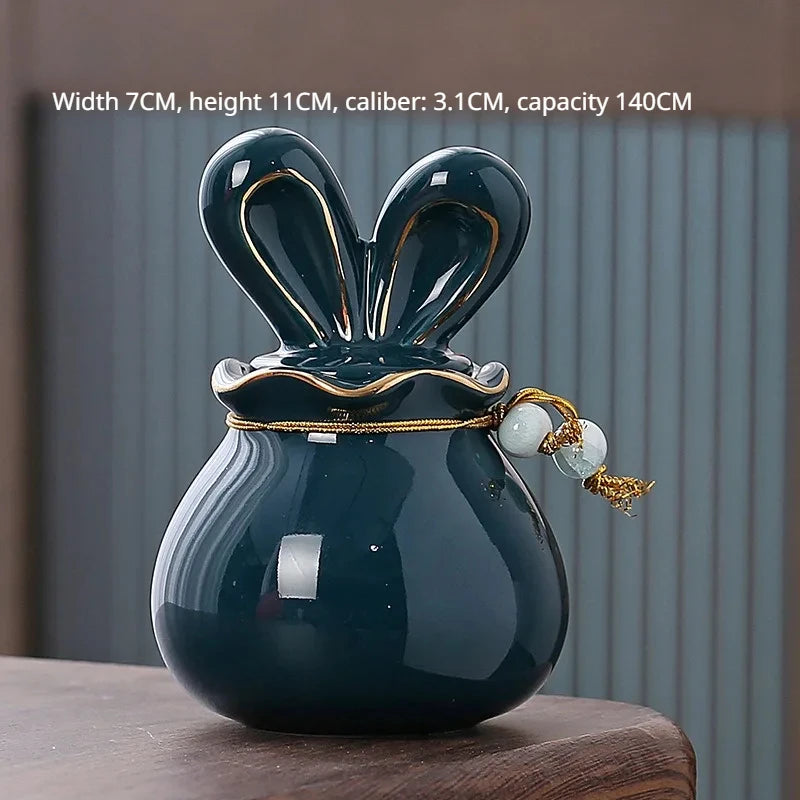 Dark Green Personalized Ceramic Pet Ashes Urns