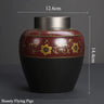 Black Ceramic Cremation Memorial Urns