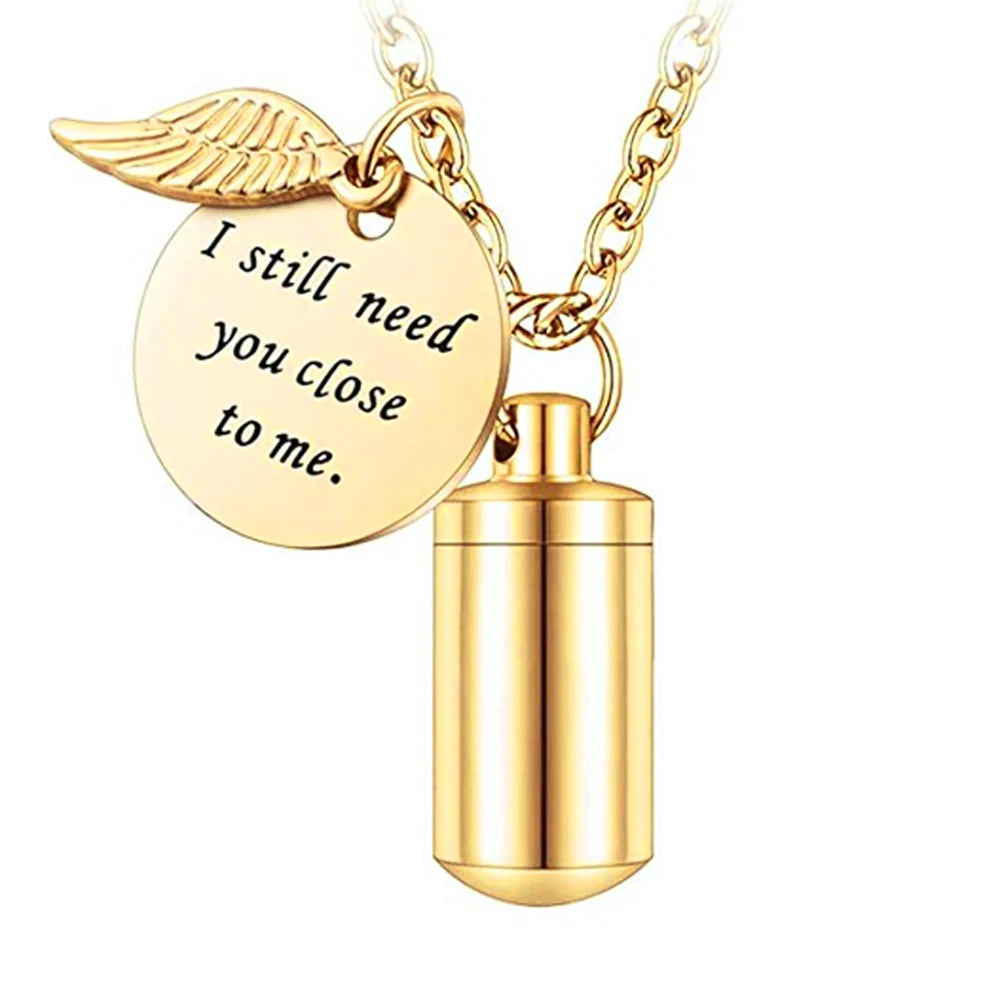 Gold Cremation Ashes Keepsake Urns Pendant