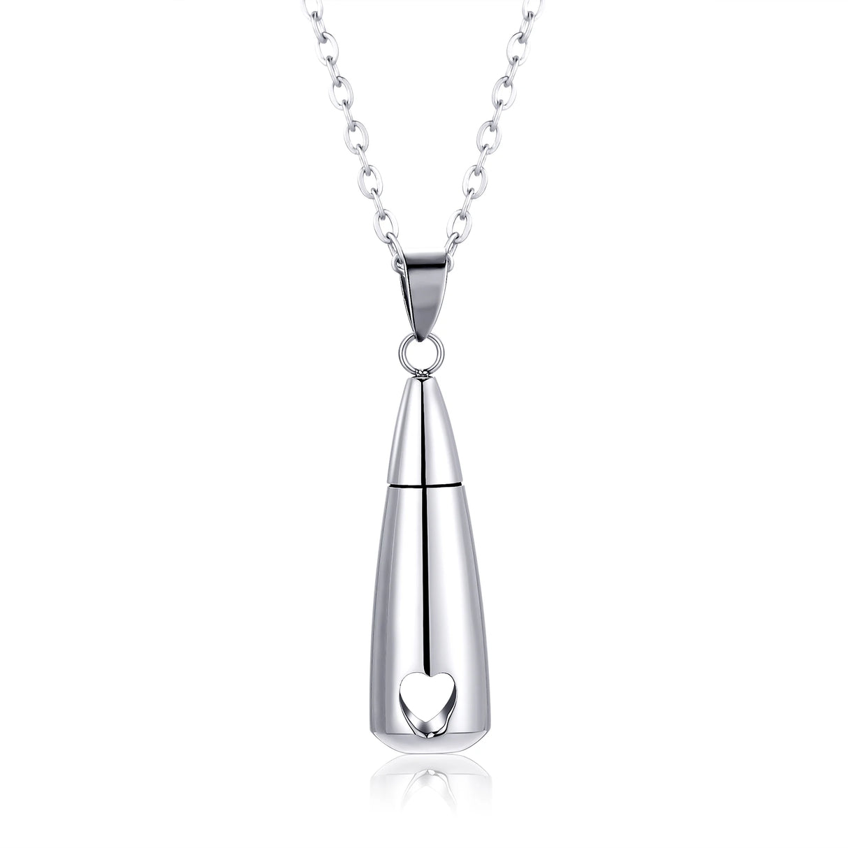 Stainless Steel Tear Drop Urns Necklace