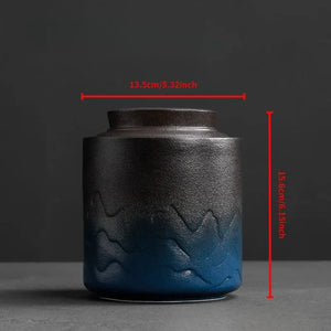 Black And Blue Funeral Memorial Urns Holder