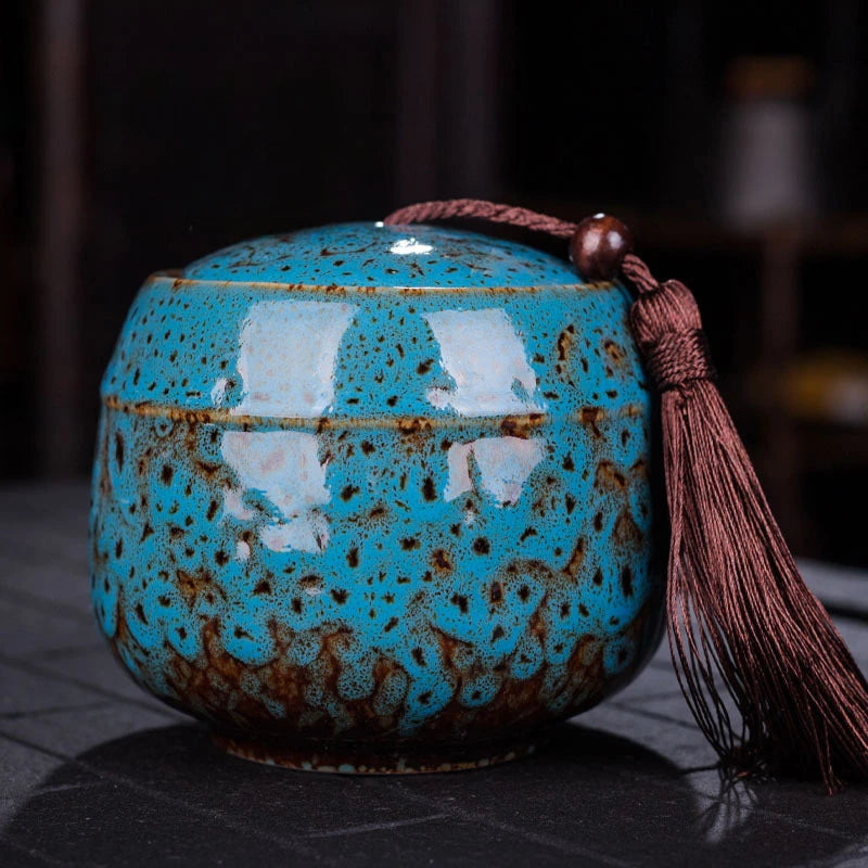 Blue Ceramic Burial Urns for Ashes